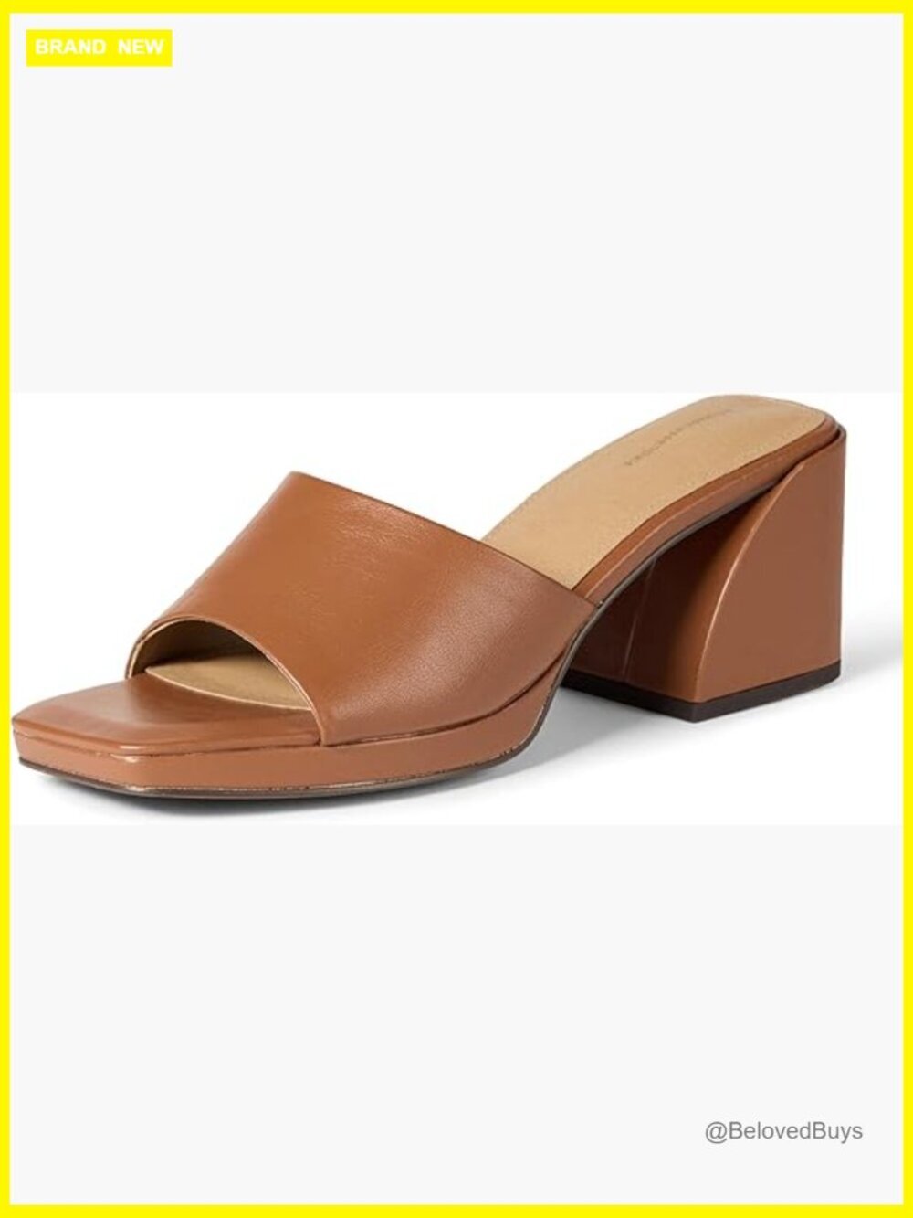 Women's Platform Block Heel Mule Sandals Memory Foam